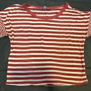 Orange and White Striped Shirt - Charlotte Russe